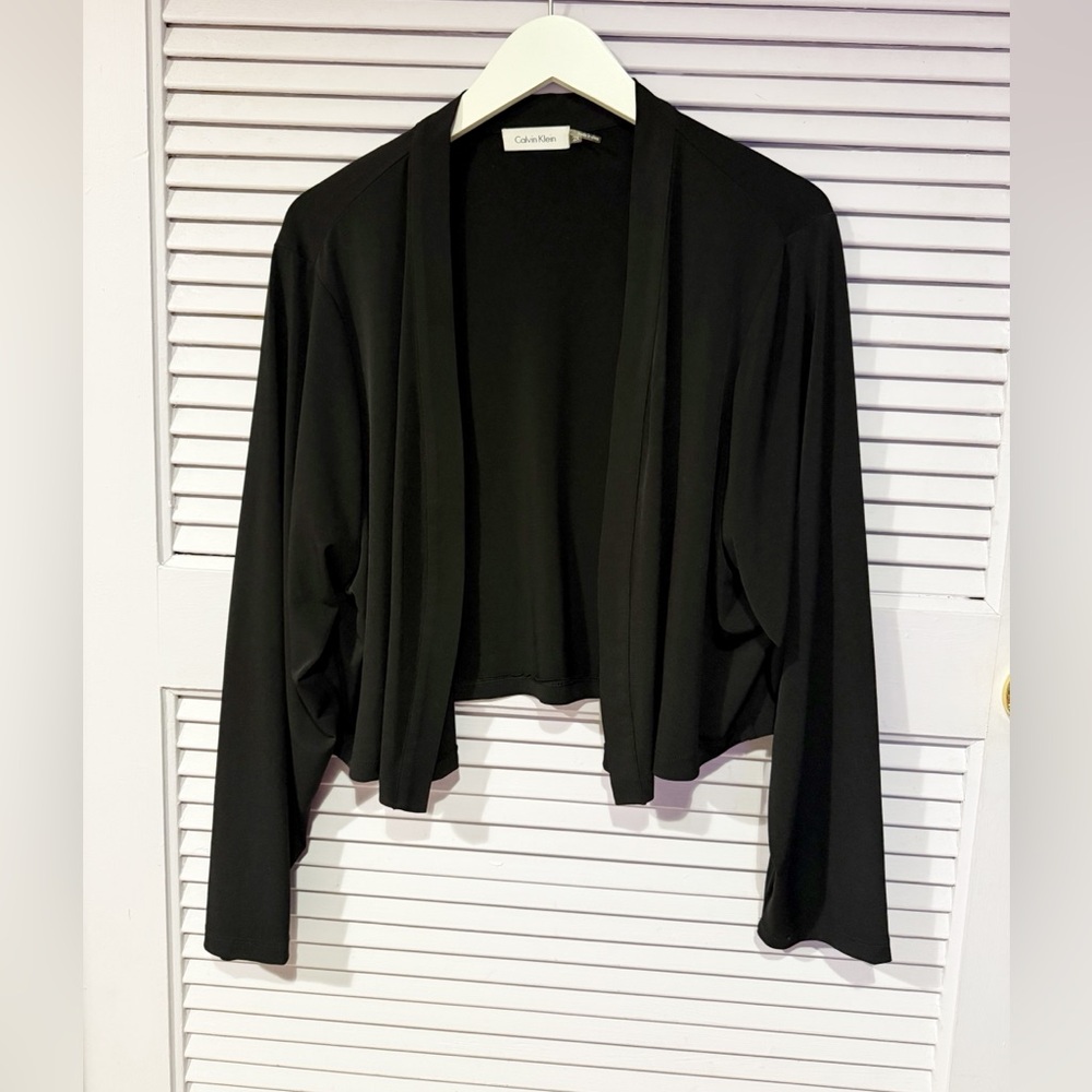 Calvin Klein Black  Open Front cardigan Size 2X